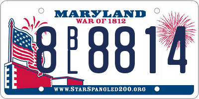 MD license plate 8BL8814