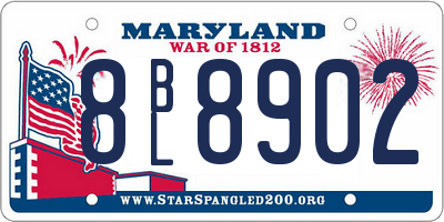 MD license plate 8BL8902