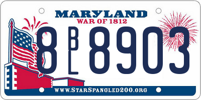 MD license plate 8BL8903