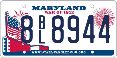 MD license plate 8BL8944