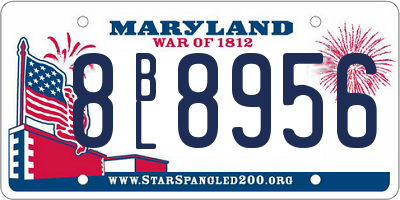 MD license plate 8BL8956