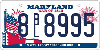 MD license plate 8BL8995