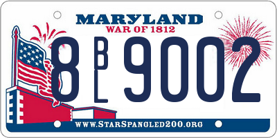 MD license plate 8BL9002