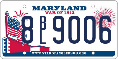 MD license plate 8BL9006