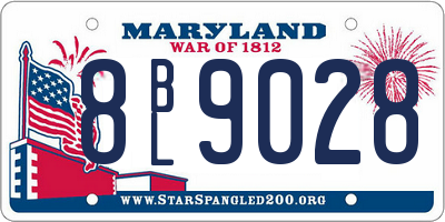 MD license plate 8BL9028