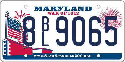 MD license plate 8BL9065