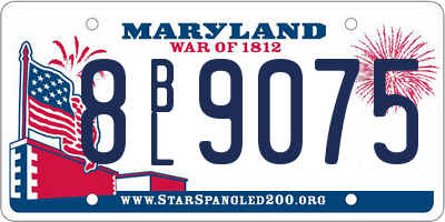 MD license plate 8BL9075