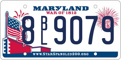 MD license plate 8BL9079