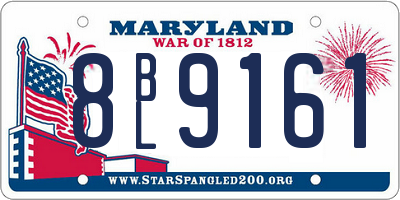 MD license plate 8BL9161