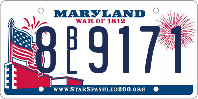 MD license plate 8BL9171
