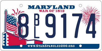 MD license plate 8BL9174