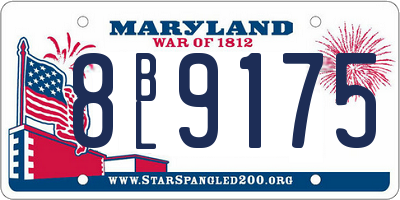 MD license plate 8BL9175