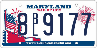 MD license plate 8BL9177