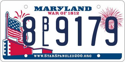 MD license plate 8BL9179