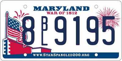 MD license plate 8BL9195