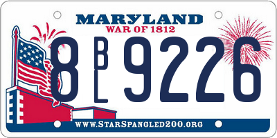 MD license plate 8BL9226