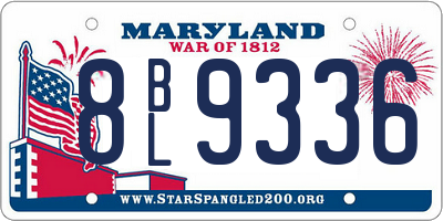 MD license plate 8BL9336