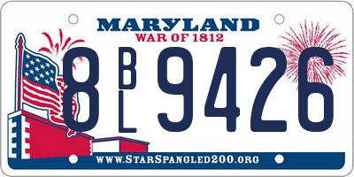 MD license plate 8BL9426