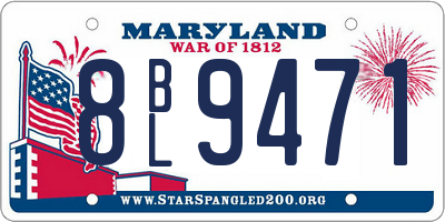 MD license plate 8BL9471