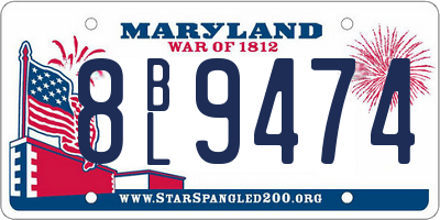 MD license plate 8BL9474