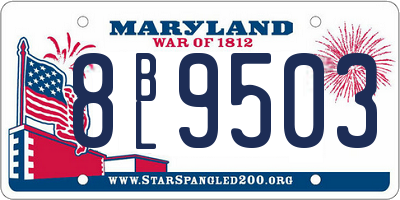 MD license plate 8BL9503