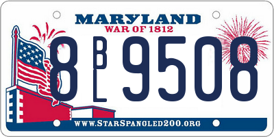 MD license plate 8BL9508