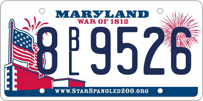 MD license plate 8BL9526