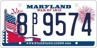 MD license plate 8BL9574