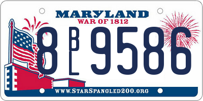 MD license plate 8BL9586