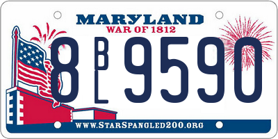 MD license plate 8BL9590
