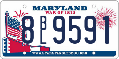 MD license plate 8BL9591