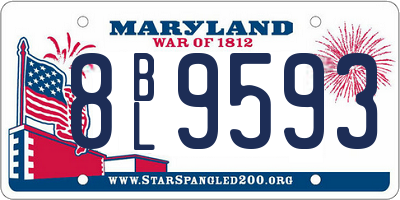 MD license plate 8BL9593