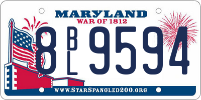 MD license plate 8BL9594