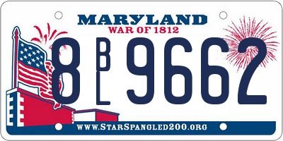 MD license plate 8BL9662