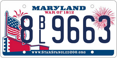 MD license plate 8BL9663