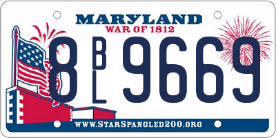 MD license plate 8BL9669