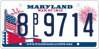 MD license plate 8BL9714