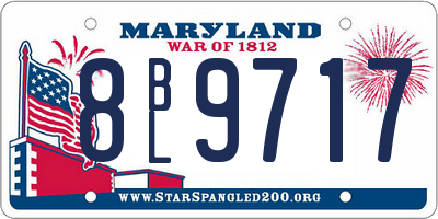 MD license plate 8BL9717