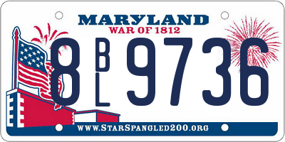 MD license plate 8BL9736