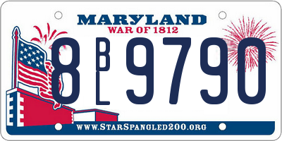 MD license plate 8BL9790