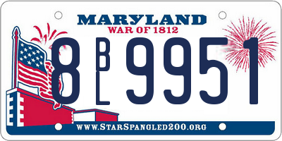 MD license plate 8BL9951