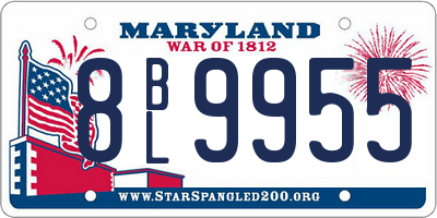 MD license plate 8BL9955