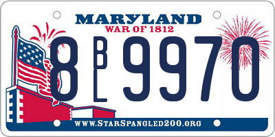 MD license plate 8BL9970