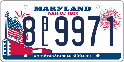 MD license plate 8BL9971