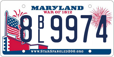 MD license plate 8BL9974