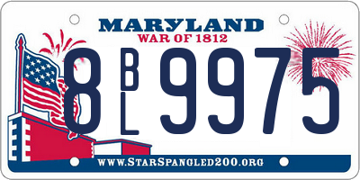 MD license plate 8BL9975