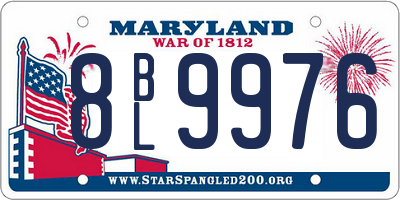 MD license plate 8BL9976