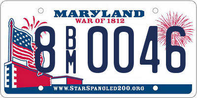 MD license plate 8BM0046