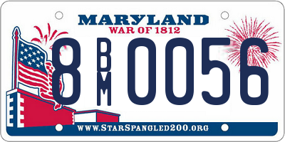 MD license plate 8BM0056