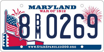 MD license plate 8BM0269